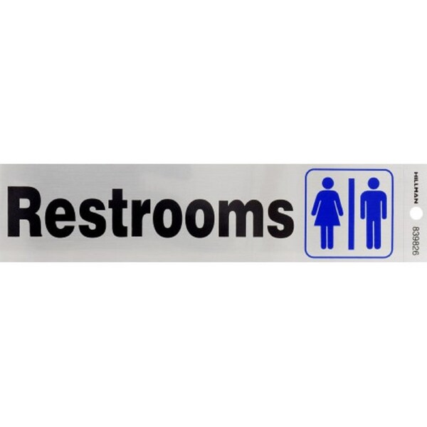Hillman Restrooms, Plastic, 8.54 in x 2.01 in 839826 - main